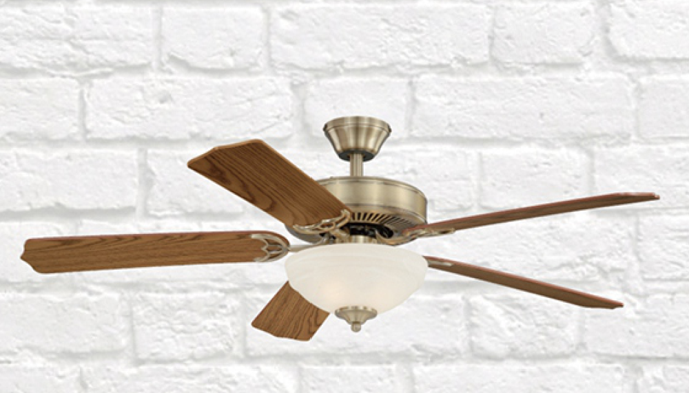 Noitavonne 52" Ceiling Fan - Antique Brass Finish