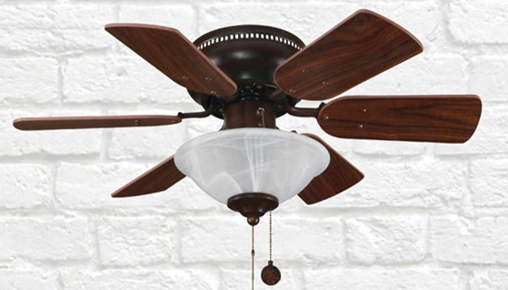 Noitavonne 30" Ceiling Fan - Brown Brushed Black Finish