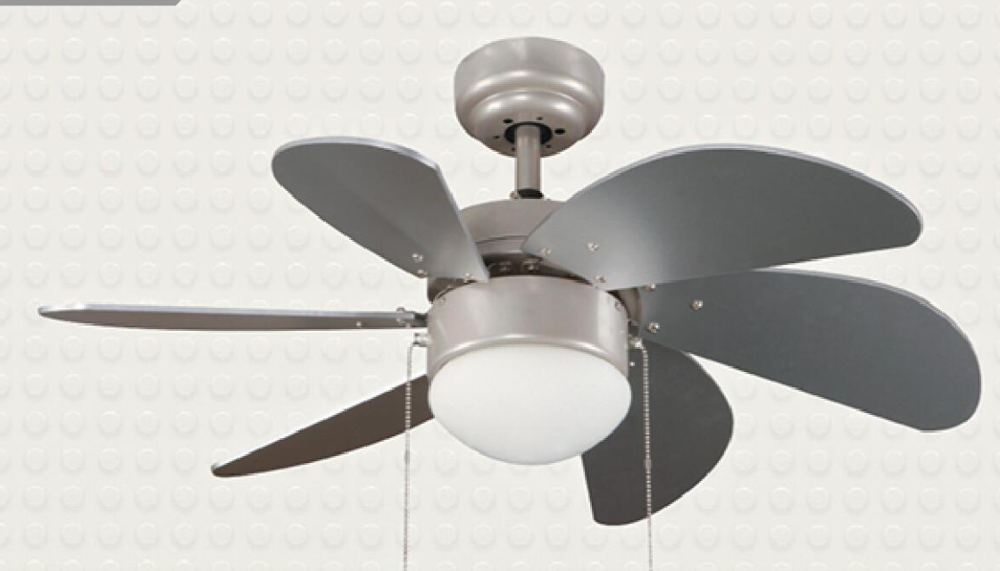 Noitavonne 32" Ceiling Fan - Shiny Silver Grey Finish